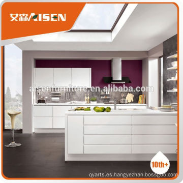 Fábrica de precio razonable y aceptable directamente naranja cocina de color gabinetes